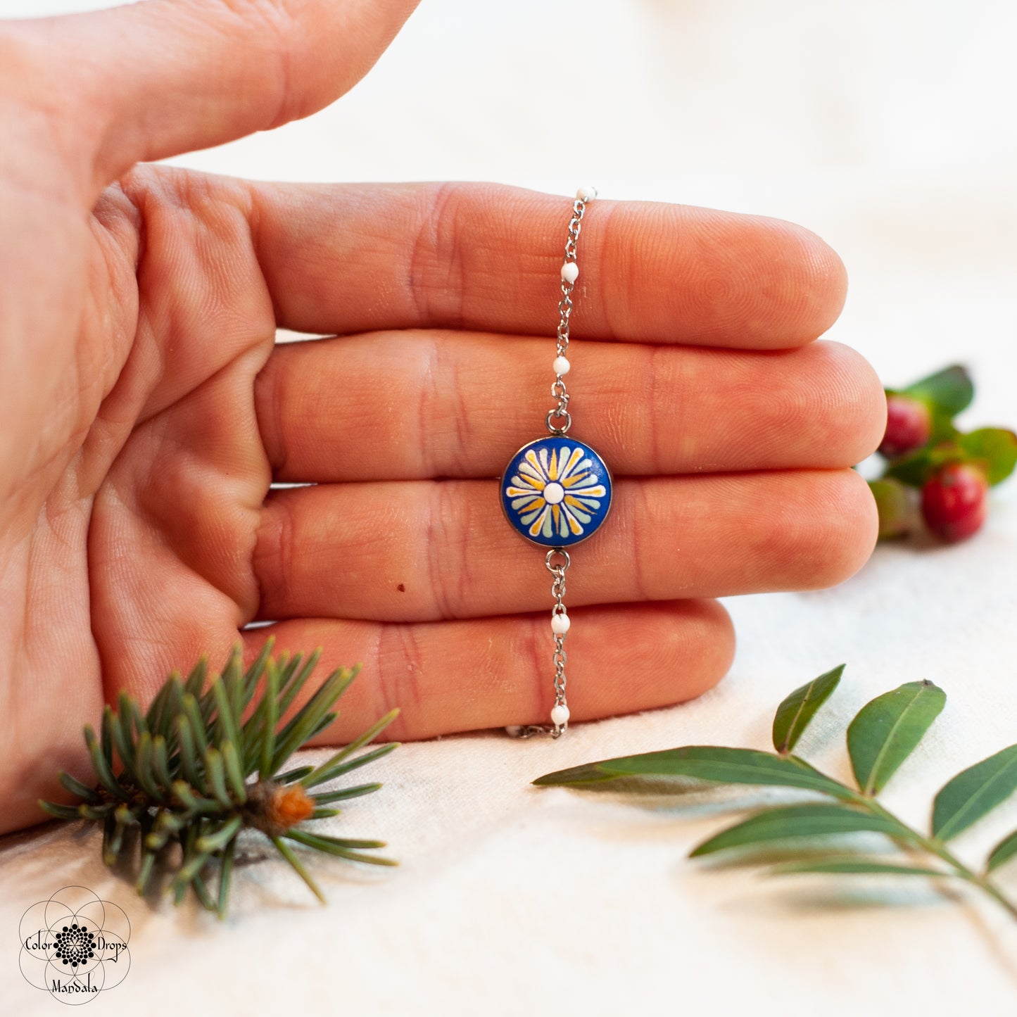 Brățară Mandala Mini "Icy Elegance"