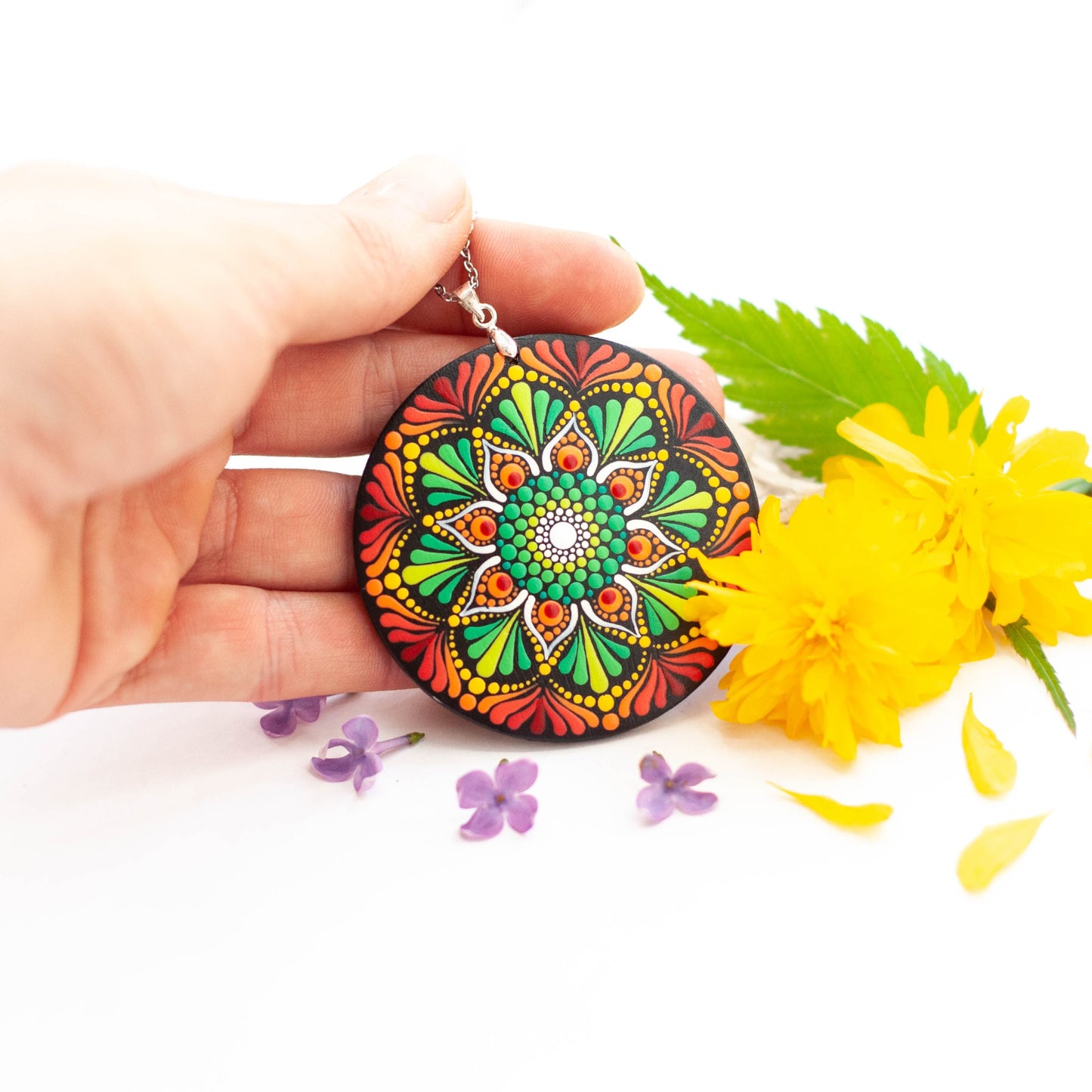 Pandantiv Mandala "Forest Sunrise"