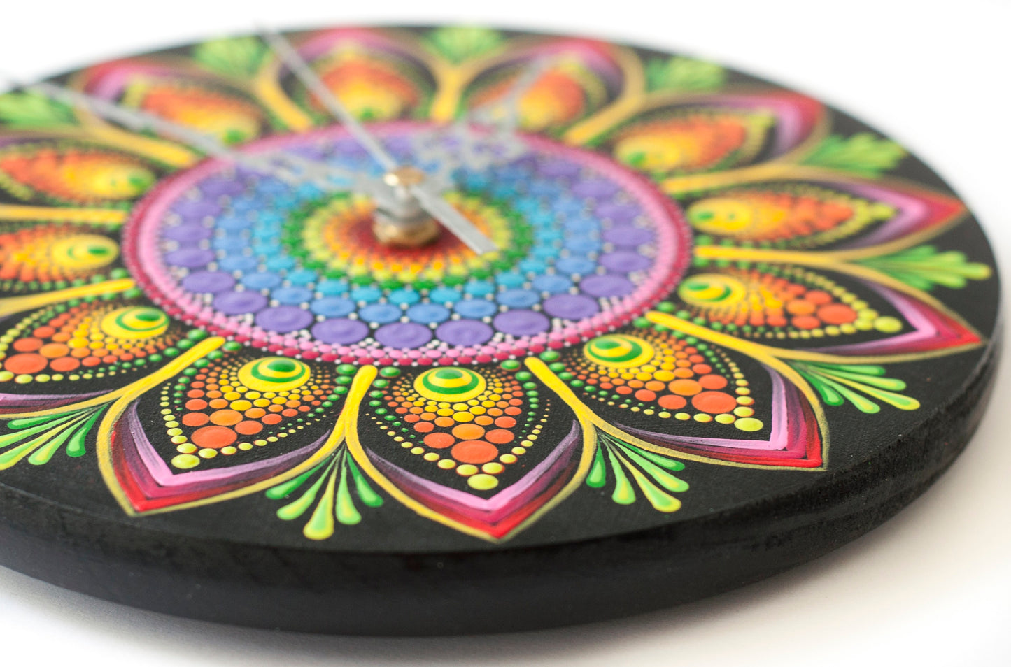 Ceas decorativ din lemn "Totul va fi bine!"