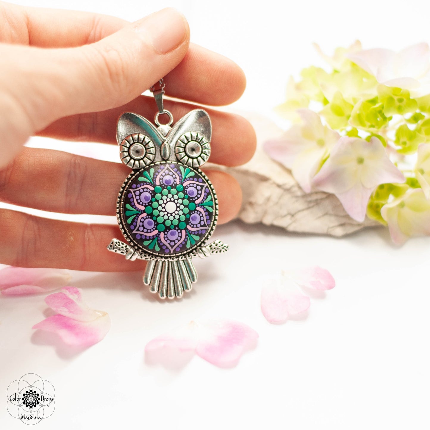 Colier Mandala "Empathic Owl"