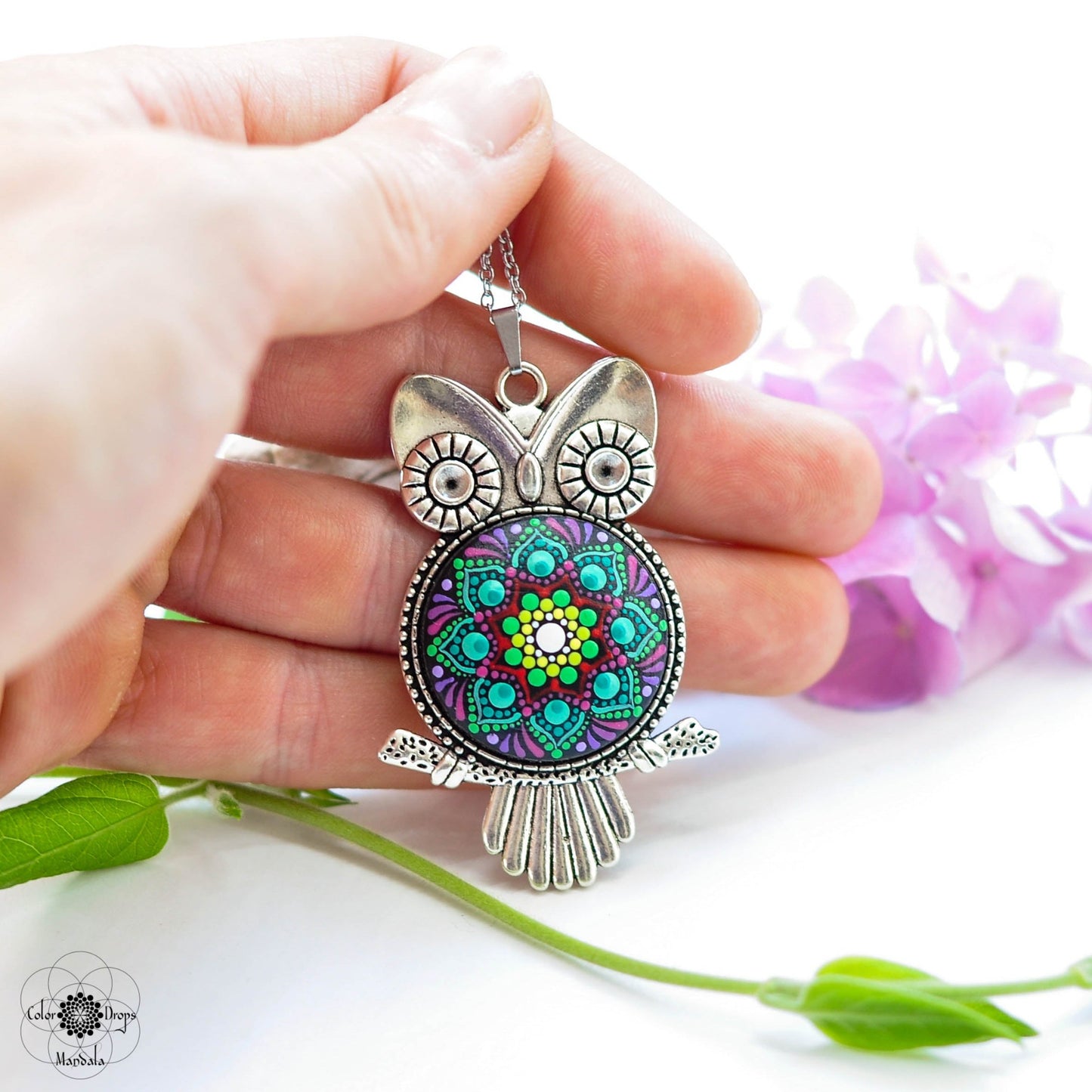 Colier Mandala "Lucky Owl"