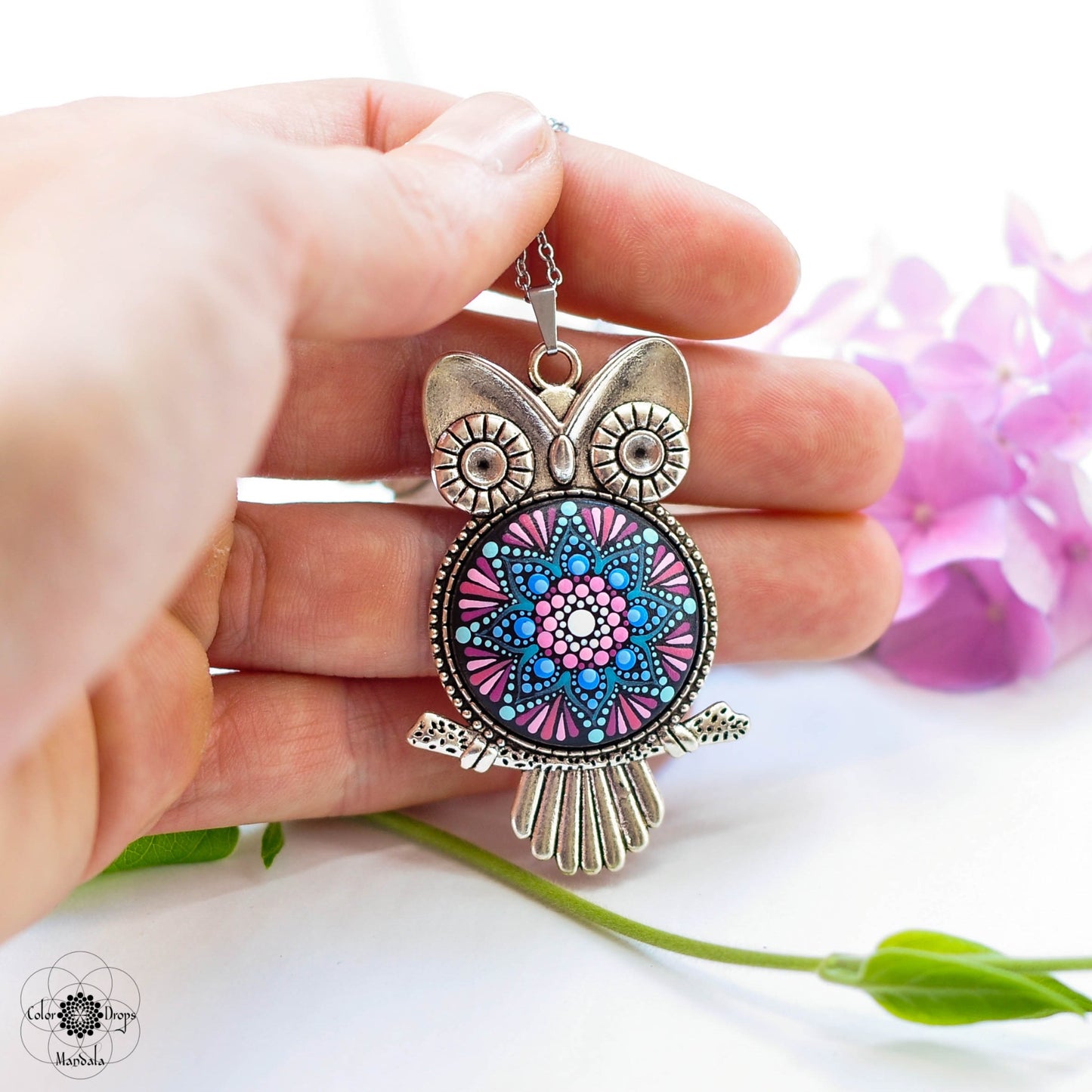 Colier Mandala "Charming Owl"