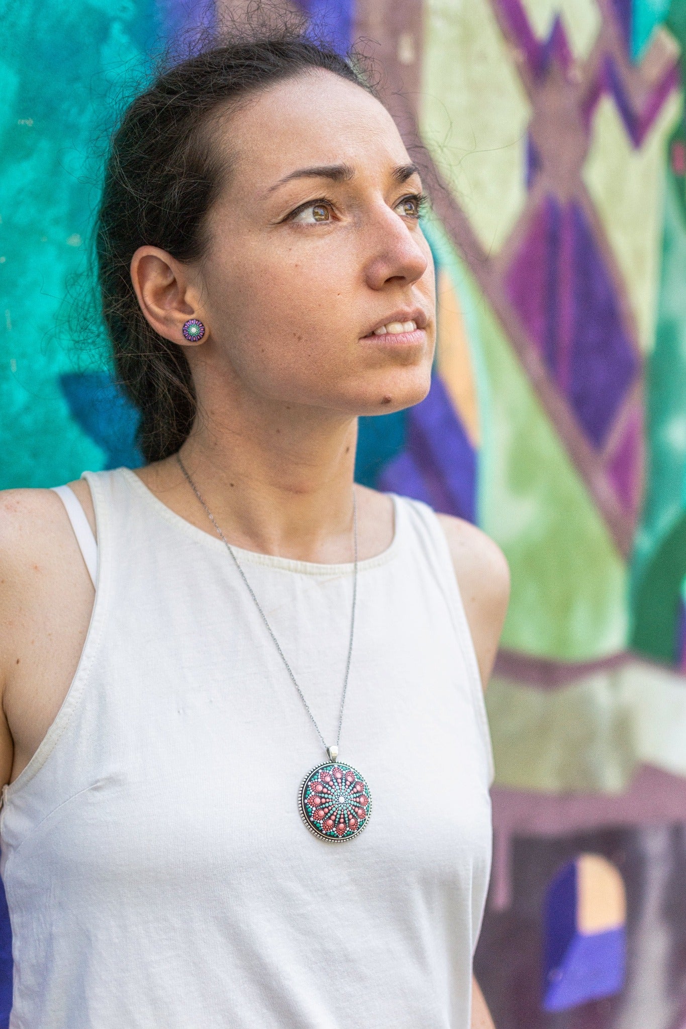 Pandantiv Mandala "Coral"