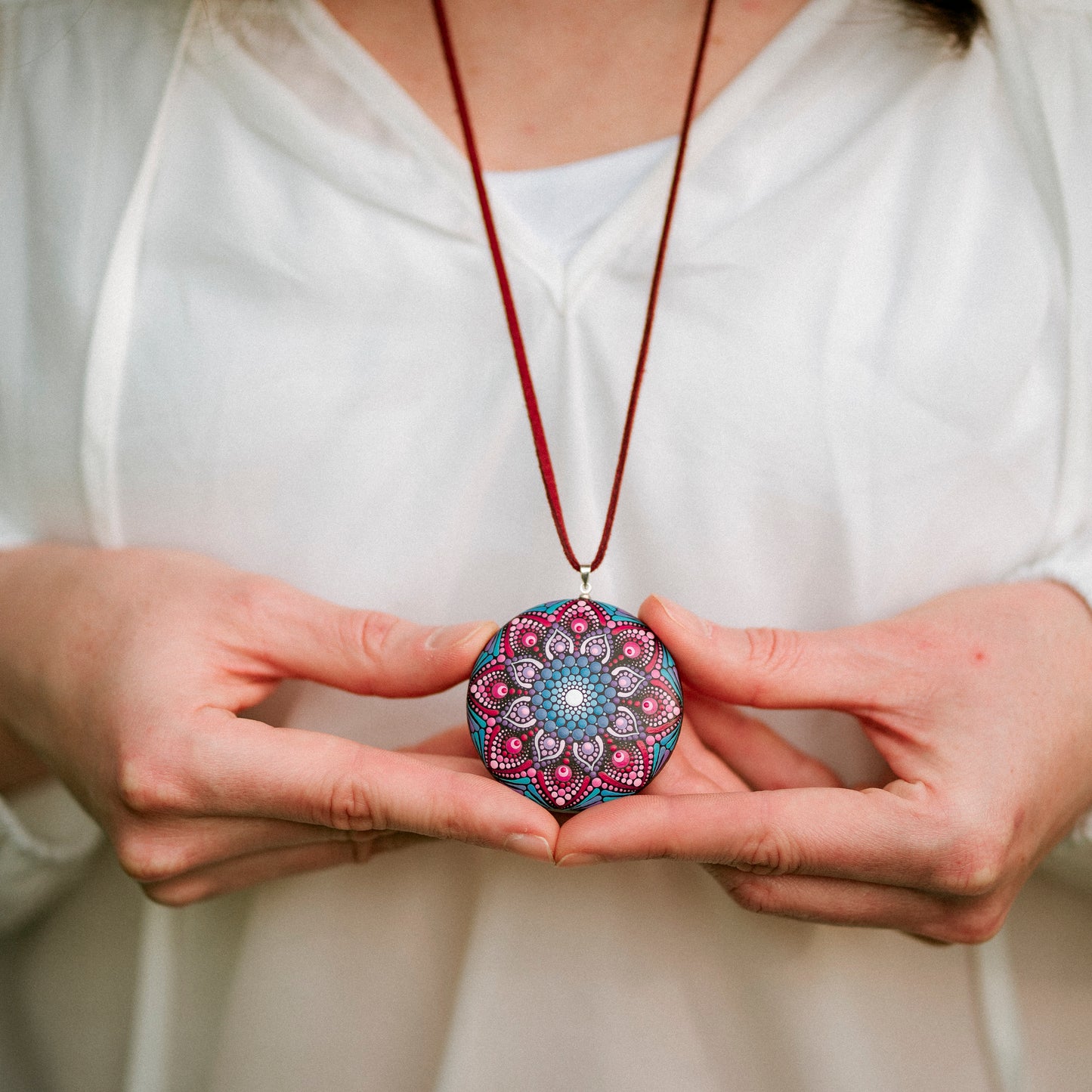 Pandantiv Mandala "Blue Skies Lilac"