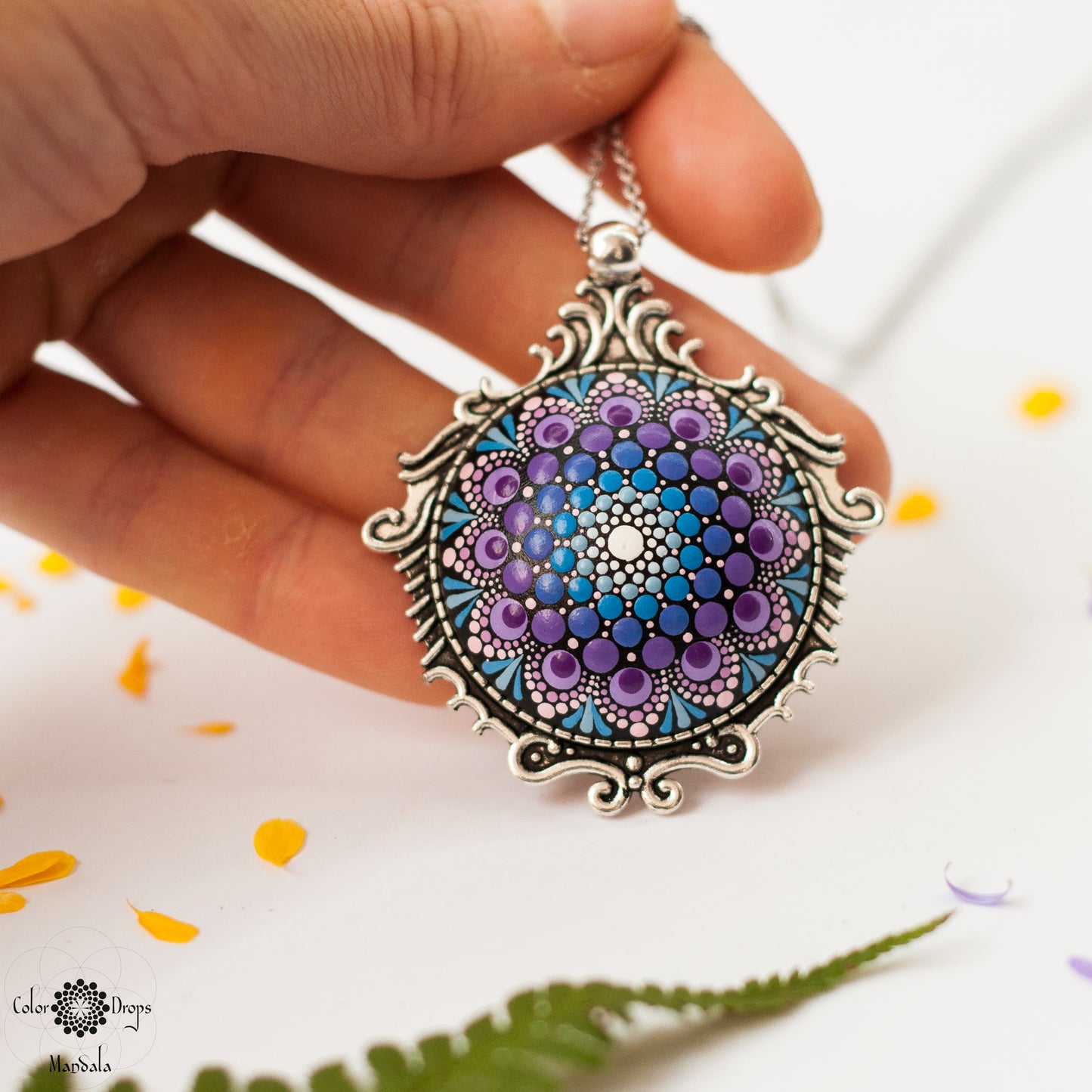 Pandantiv Mandala "Royal Blue"