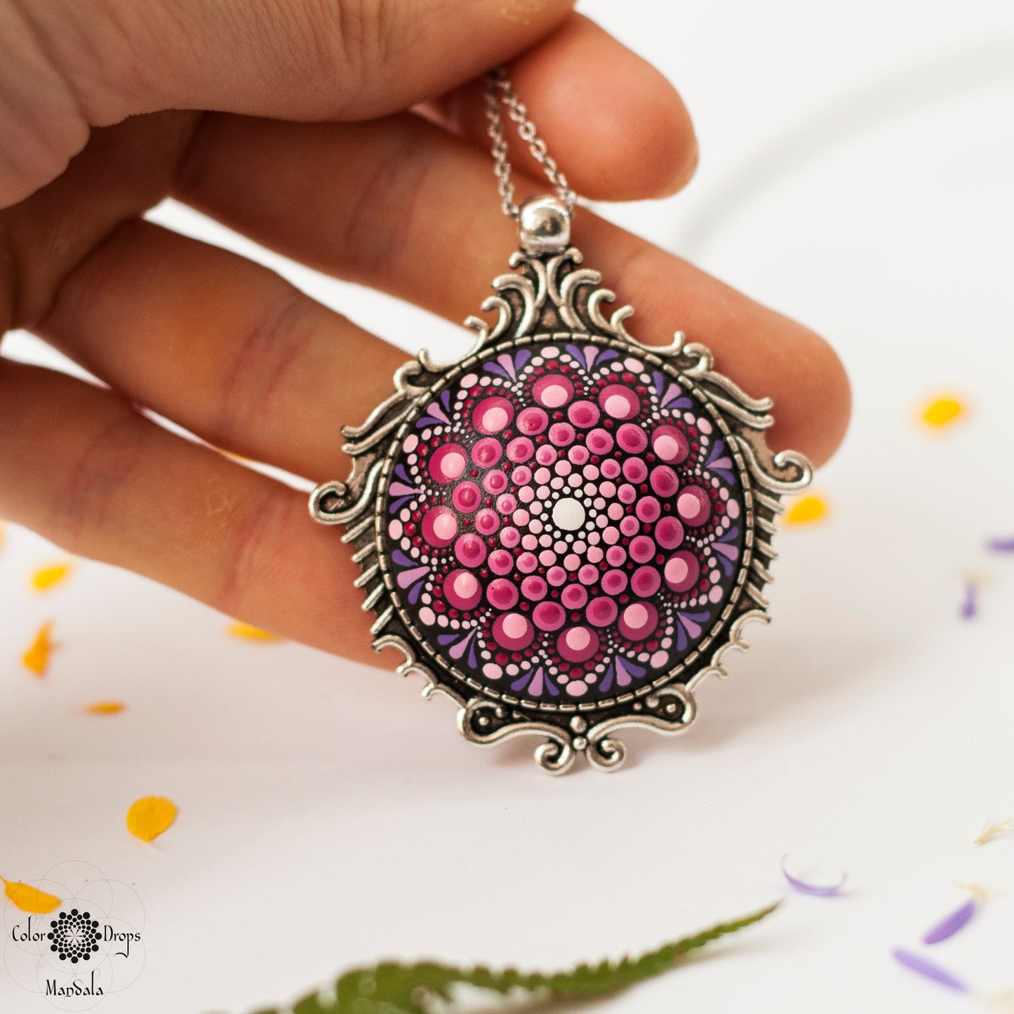 Pandantiv Mandala "Royal Pink"