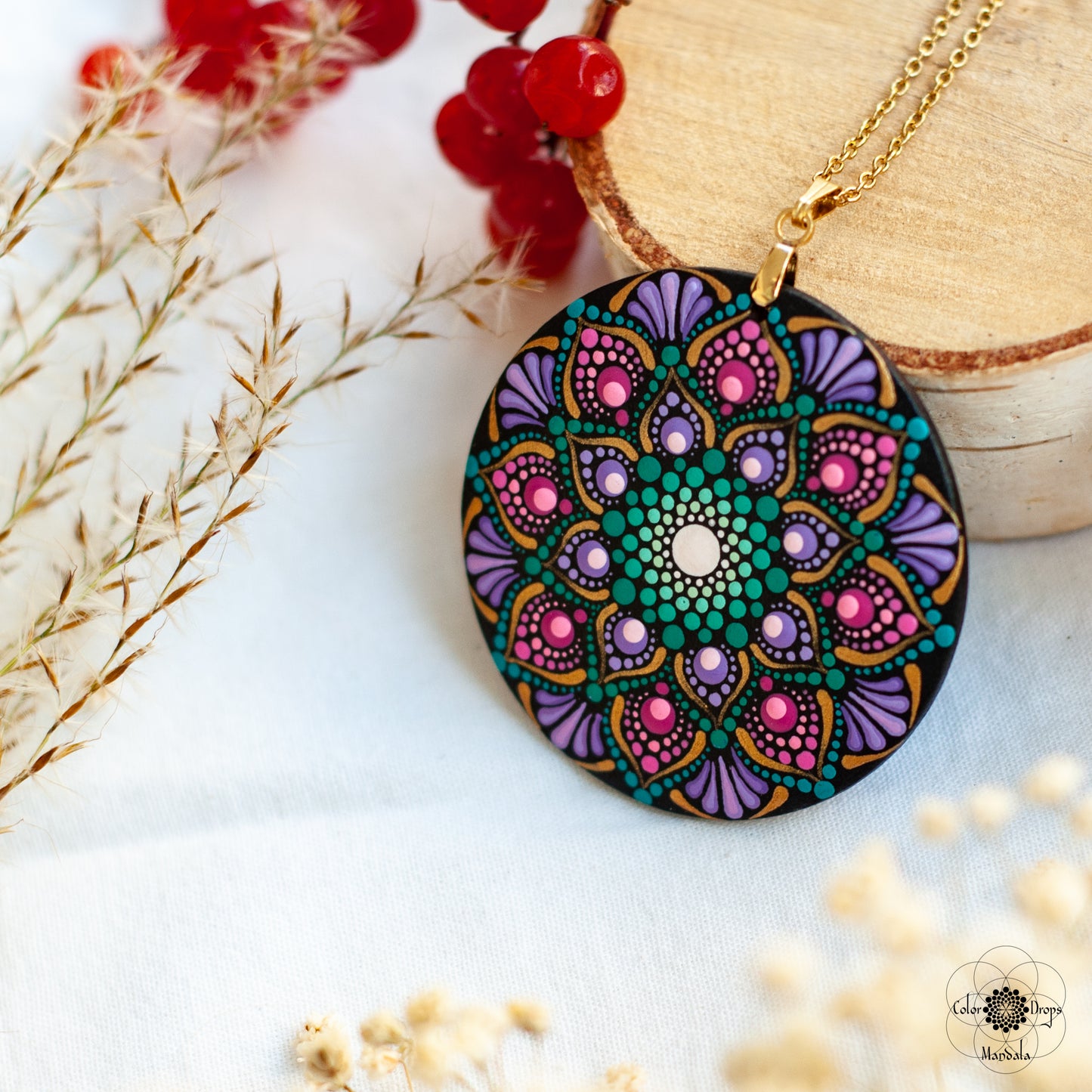 Colier Mandala "Joyful Fall"