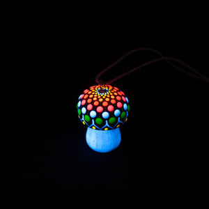 Pandantiv NEON "Magic Mushroom" - Roșu & Albastru & Verde
