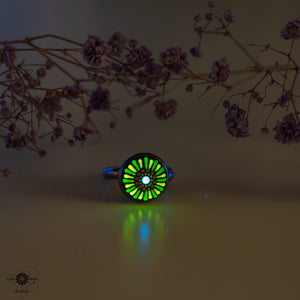 Inel "Luminous Neon" - Verde & Galben