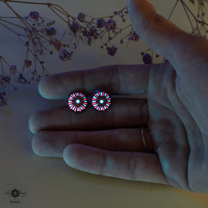 Cercei Mandala "Neon magic" - Roz & Turcoaz