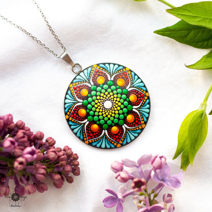 Colier Mandala "Warm Blossom"