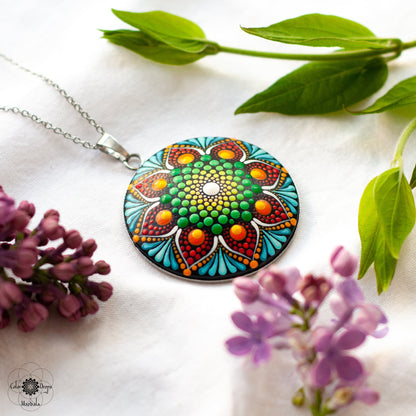 Colier Mandala "Warm Blossom"