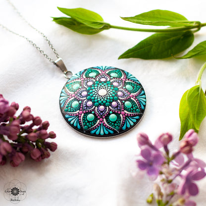 Colier Mandala "Lilac Garden"