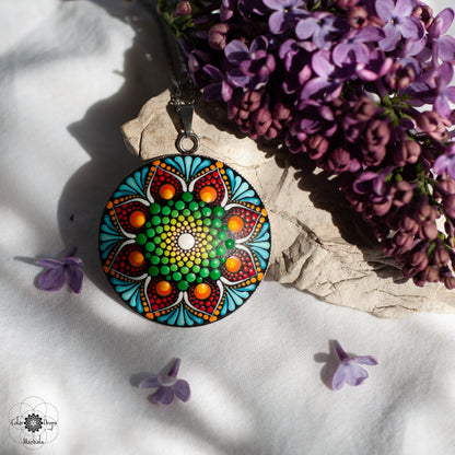 Colier Mandala "Warm Blossom"