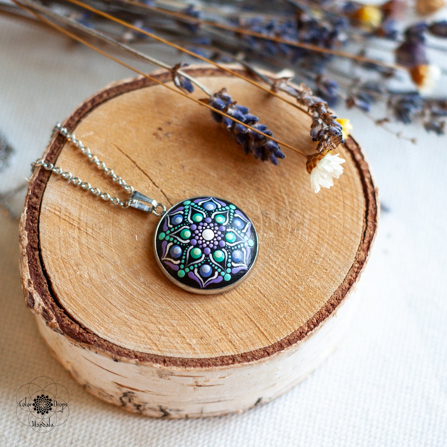 Colier Mandala MINI "Tulips bouquet"