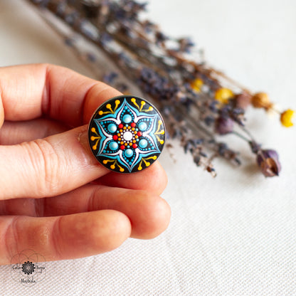 Mărțișor Mandala - Albastru & Galben