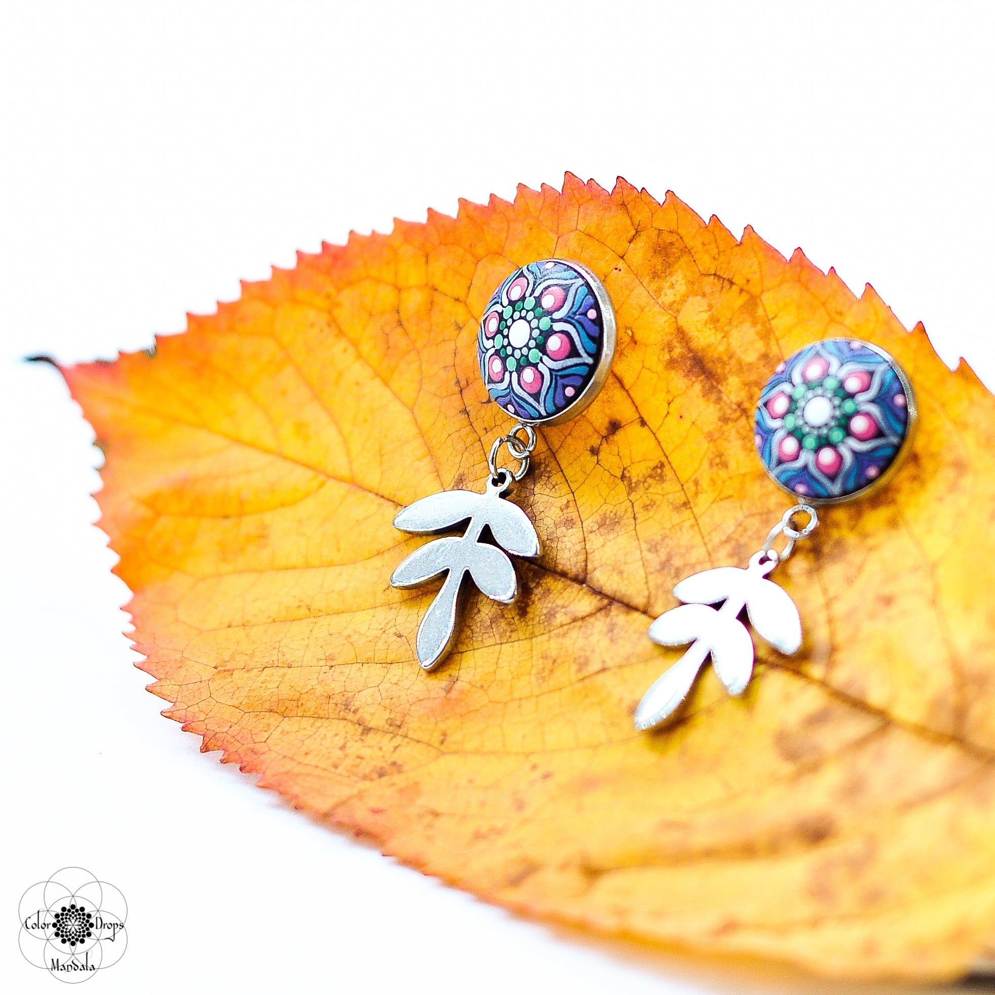 "Wild Berries" Mandala Earrings