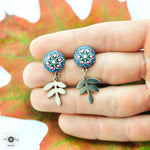Load image into Gallery viewer, &quot;Wild Berries&quot; Mandala Earrings
