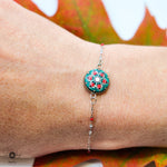 Load image into Gallery viewer, &quot;Green Pears&quot; Mandala Bracelet
