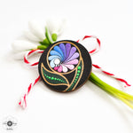 Load image into Gallery viewer, Brooch-type martisor - Peony at sunset
