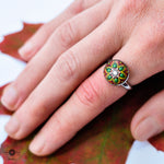Load image into Gallery viewer, &quot;Juicy Peach&quot; Mandala Ring
