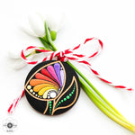 Load image into Gallery viewer, Brooch-type martisor - Tulip at sunrise
