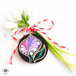 Load image into Gallery viewer, Brooch-type martisor - Snowdrop at noon
