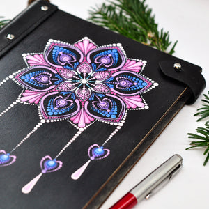 "Dream Catcher" hand-painted refillable diary
