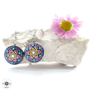"Cherry blossom" Mandala Earrings