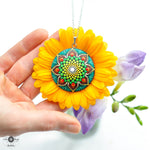 Load image into Gallery viewer, Nature’s call mandala pendant
