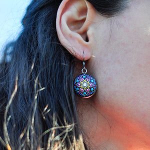 "Cherry blossom" Mandala Earrings
