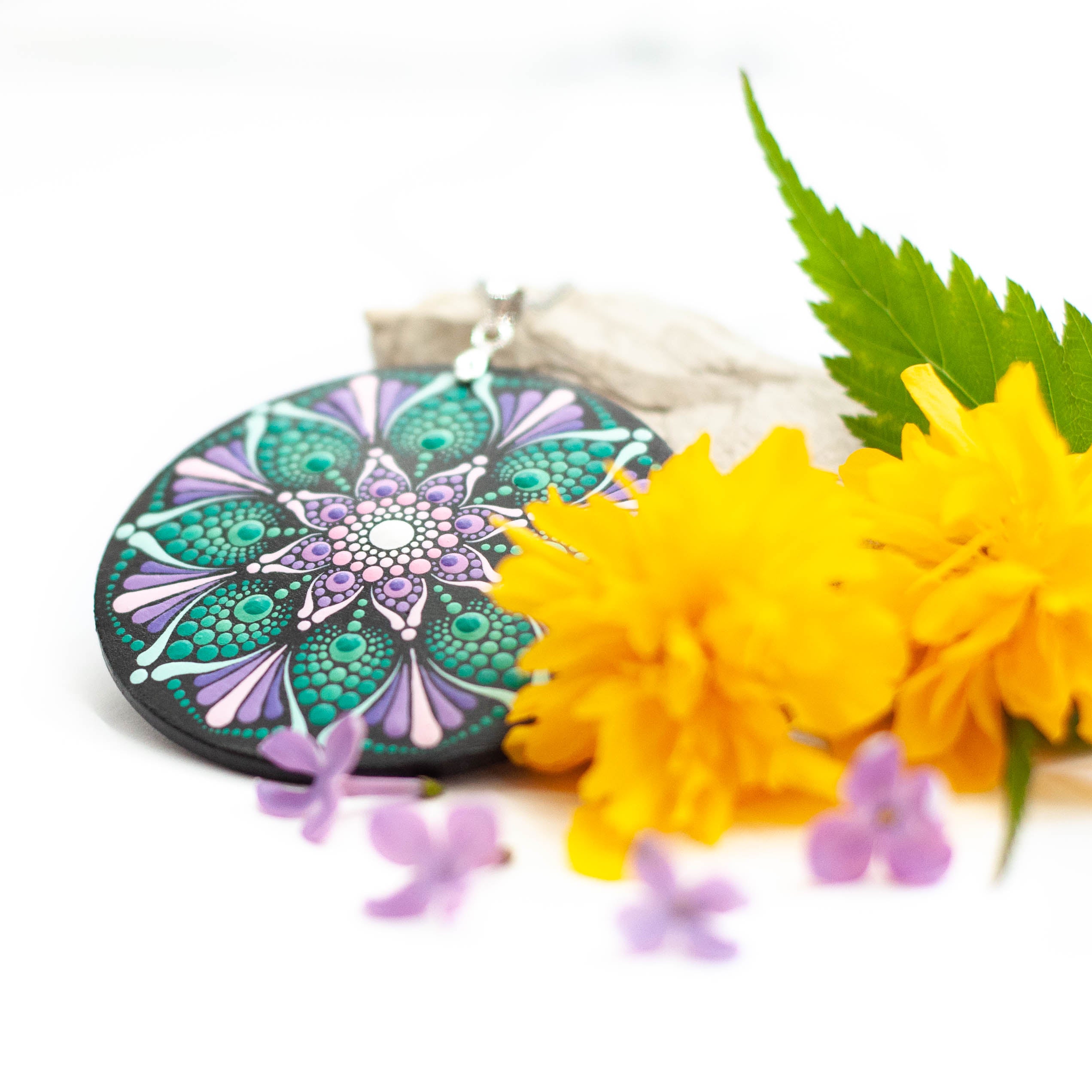 "Lavander & Mint" Mandala Pendant