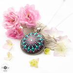 Load image into Gallery viewer, &quot;Raspberry&quot; Mandala Pendant
