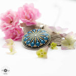 Load image into Gallery viewer, &quot;Baby Blue&quot; Mandala Pendant
