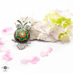 Load image into Gallery viewer, &lt;tc&gt;Mandala Necklace &quot;Passionate Owl&quot;&lt;/tc&gt;
