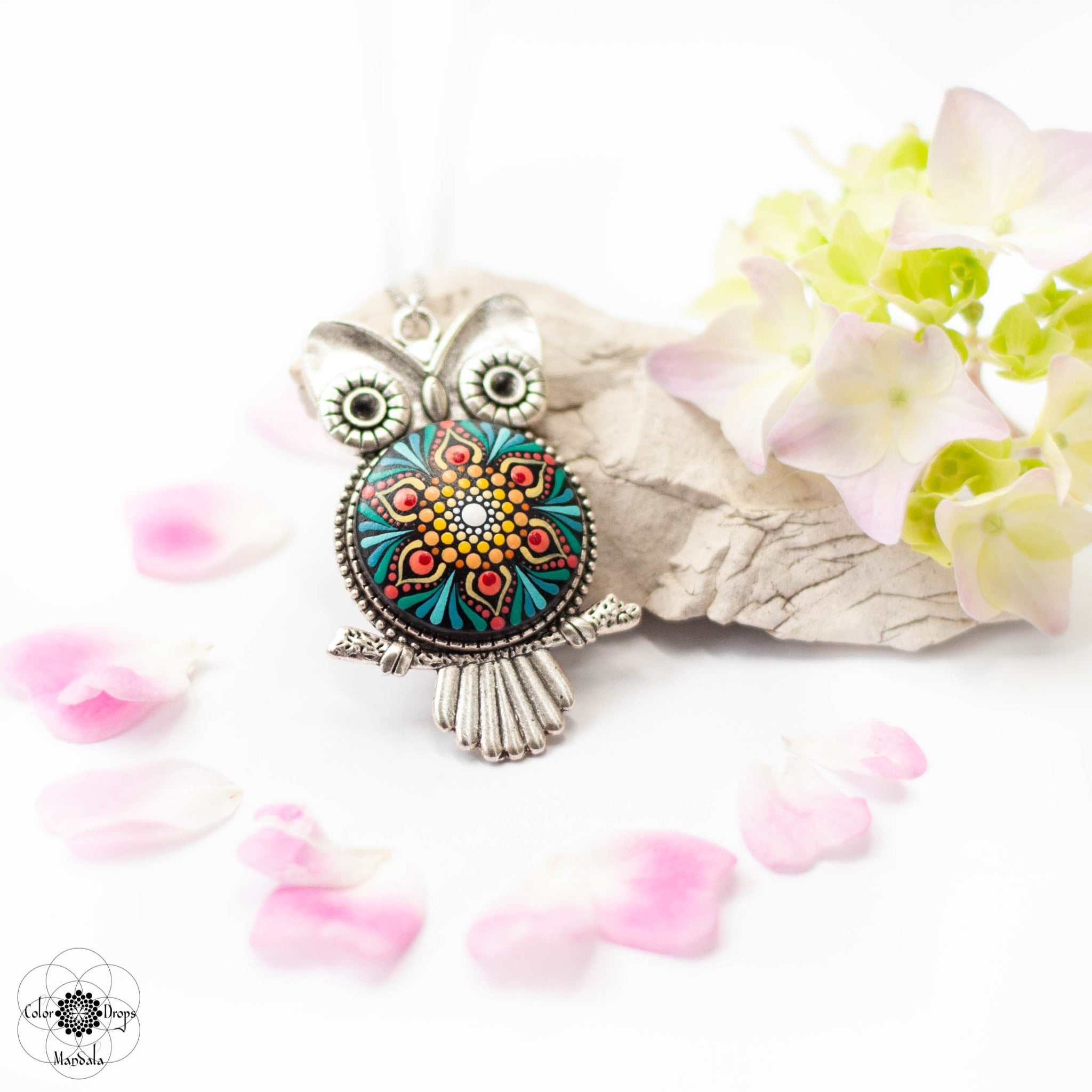 <tc>Mandala Necklace "Cheerful Owl"</tc>