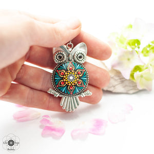 Colier Mandala "Cheerful Owl"