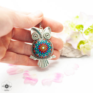 Colier Mandala "Romantic Owl"