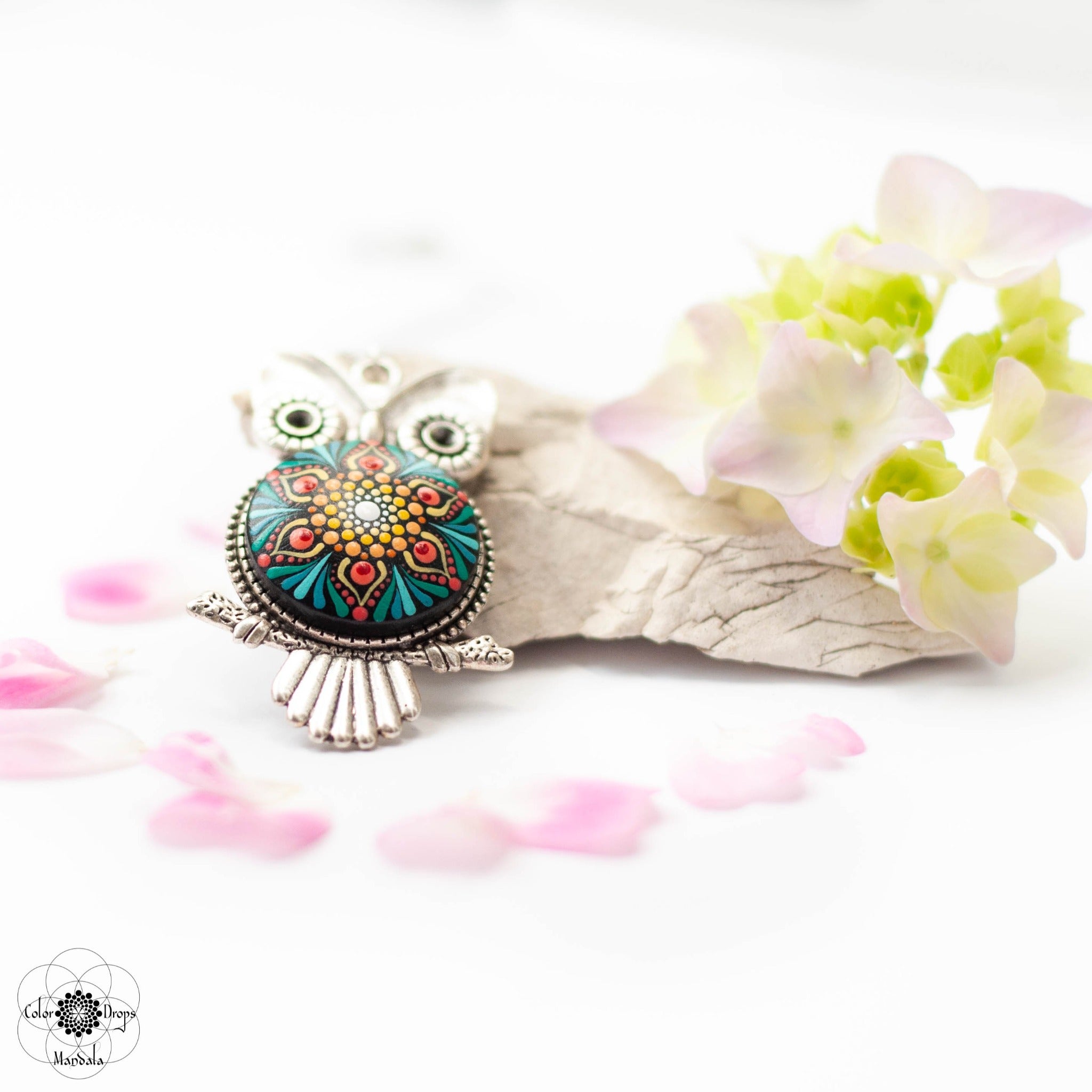 <tc>Mandala Necklace "Cheerful Owl"</tc>