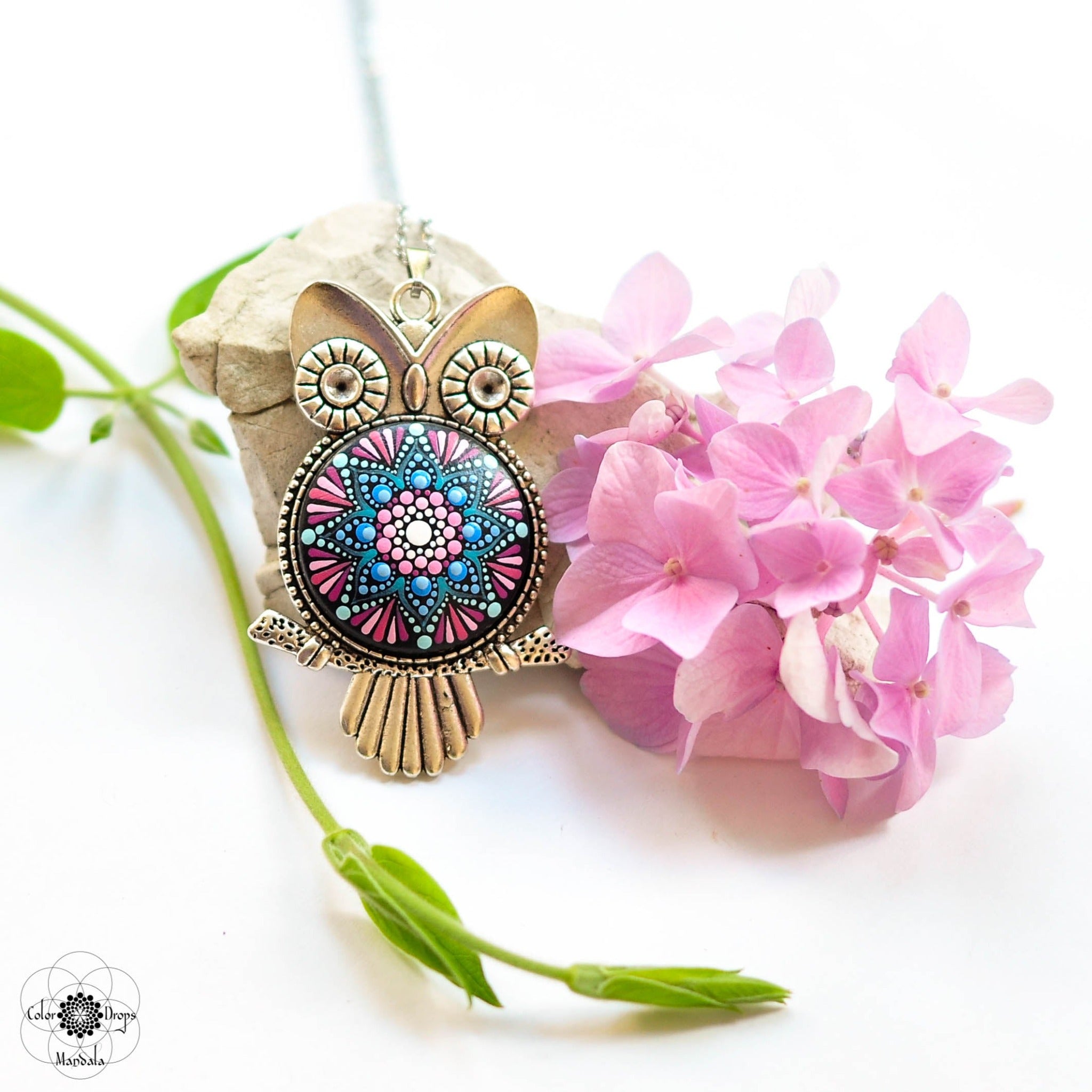 <tc>Mandala Necklace "Charming Owl"</tc>