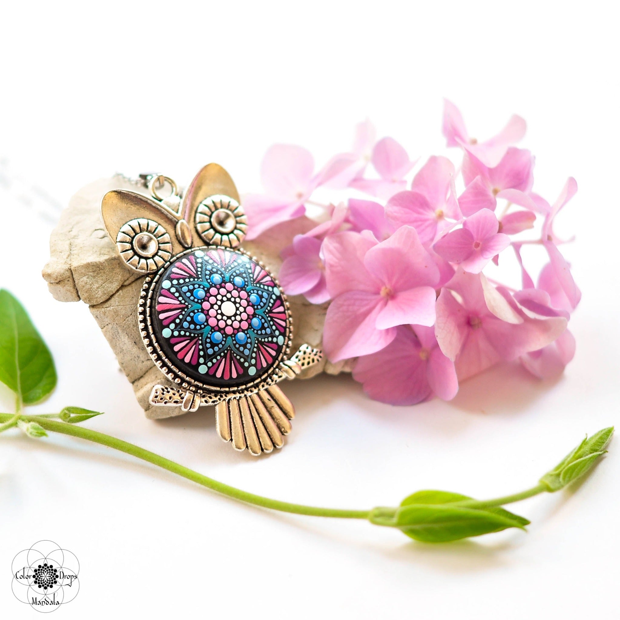 <tc>Mandala Necklace "Charming Owl"</tc>