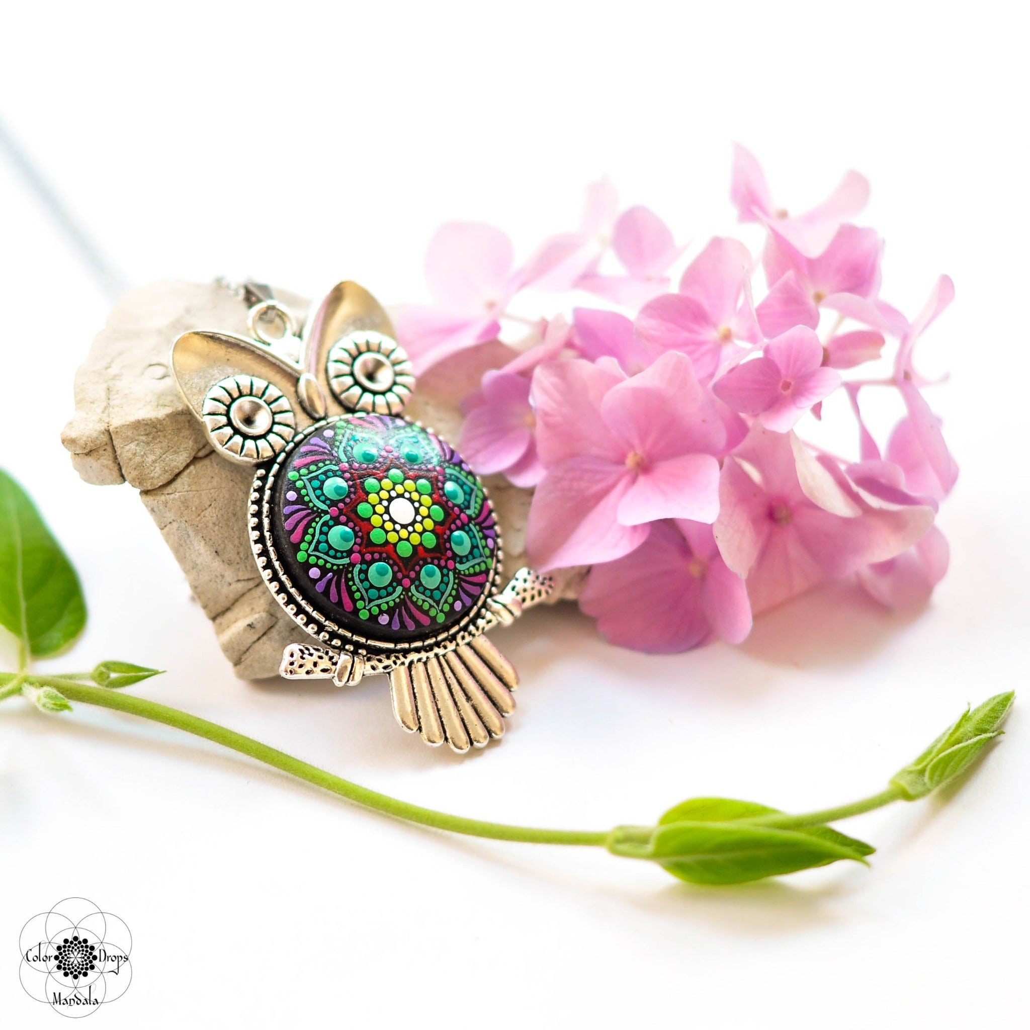 <tc>Mandala Necklace "Lucky Owl"</tc>
