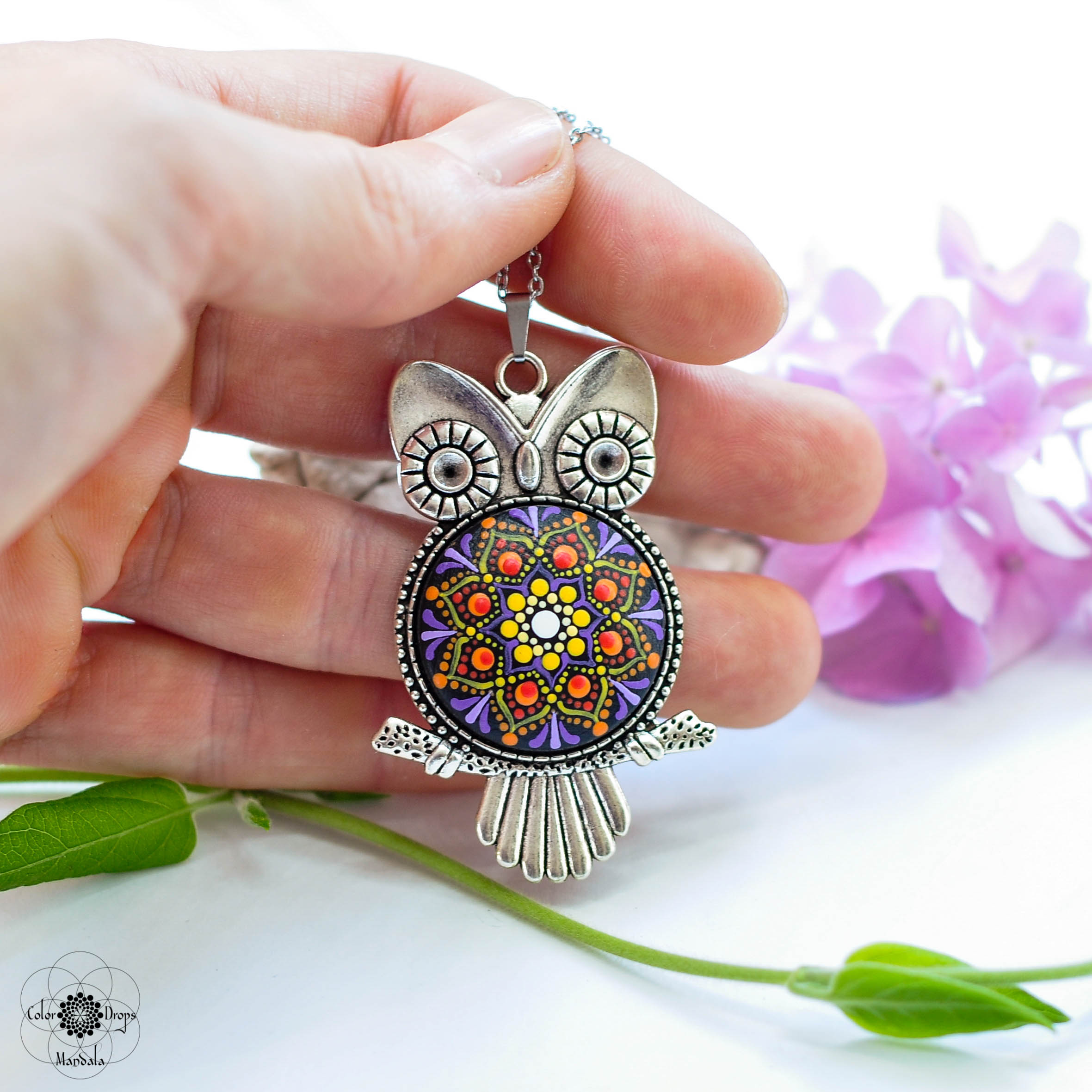 <tc>Mandala Necklace "Magic Owl"</tc>