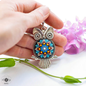 <tc>Mandala Necklace "Heartwarming Owl"</tc>