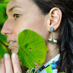Load image into Gallery viewer, Mandala Earrings &quot;Green Pears&quot;
