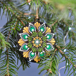 Glob Mandala "Christmas Spirit" Green