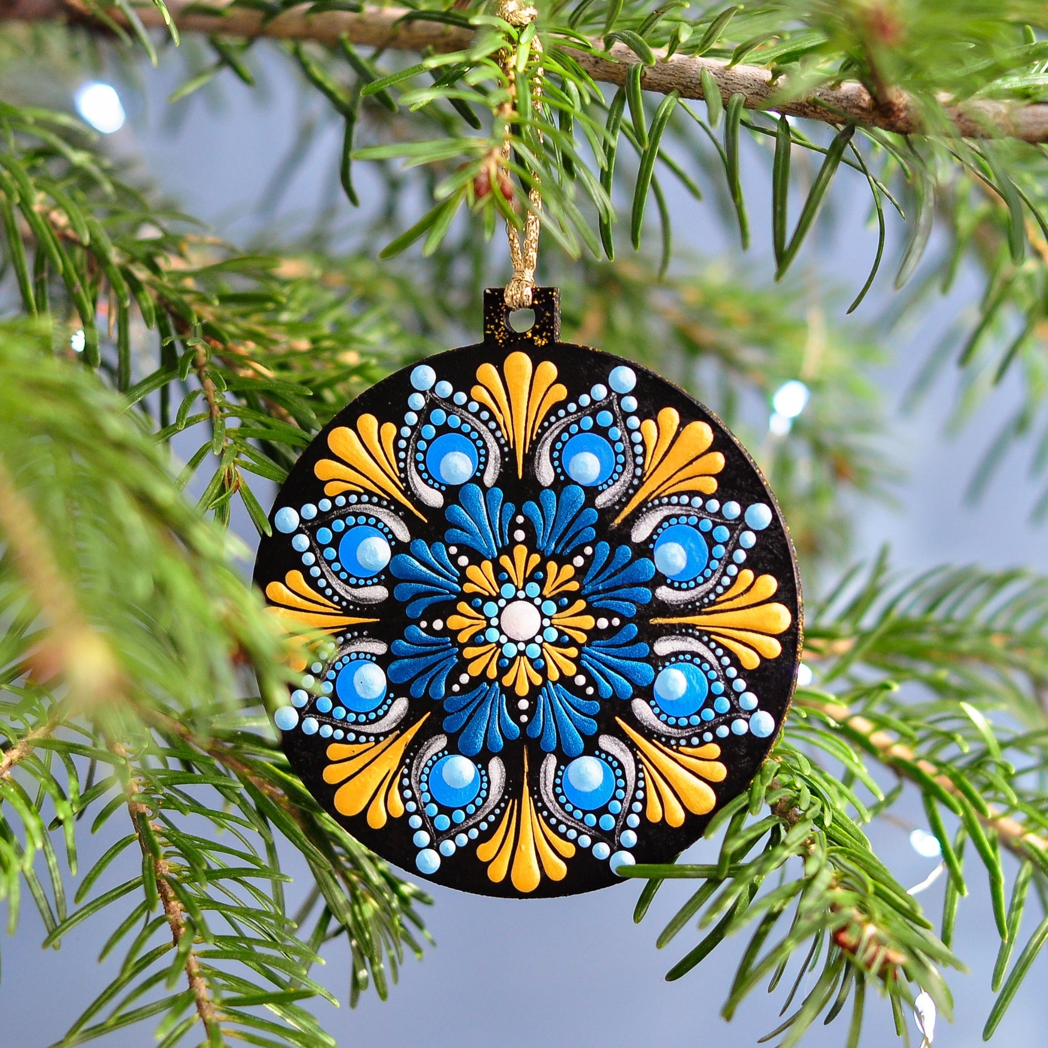 Glob Mandala "Christmas Spirit" Blue
