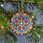 Încarcă imaginea în vizualizatorul Galerie, Glob Mandala &quot;O Christmas Tree!&quot; Blue
