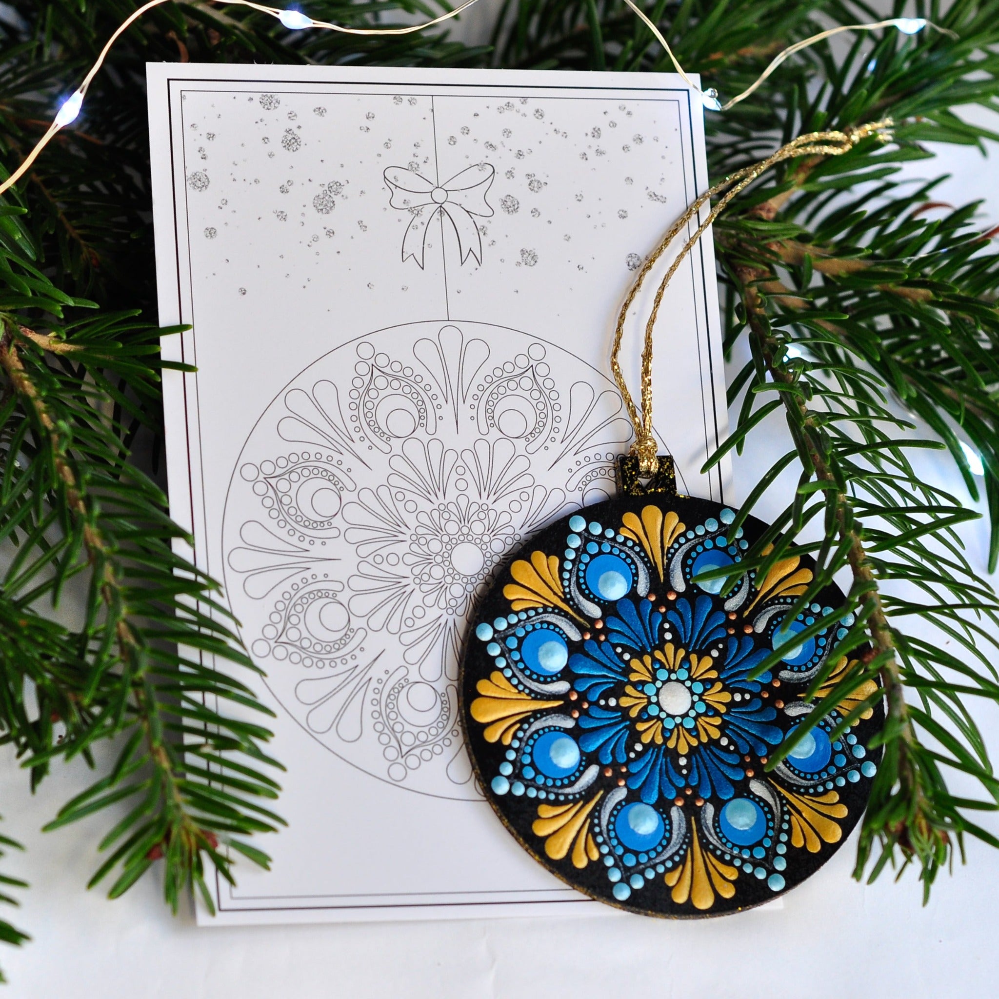 Glob Mandala "Christmas Spirit" Blue