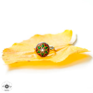 "Juicy Peach" Mandala Ring